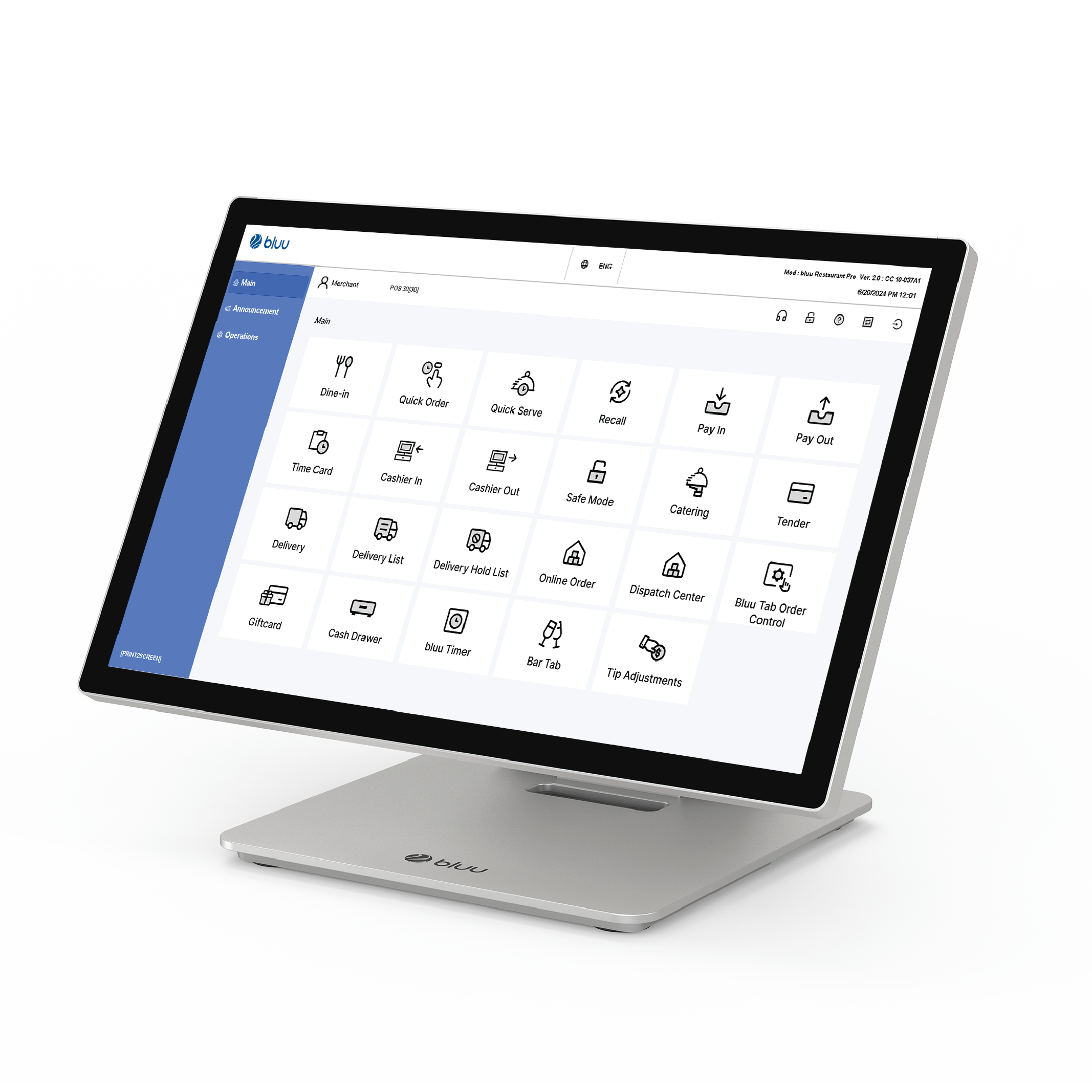 bluu Restaurant Pro on bluu Edge